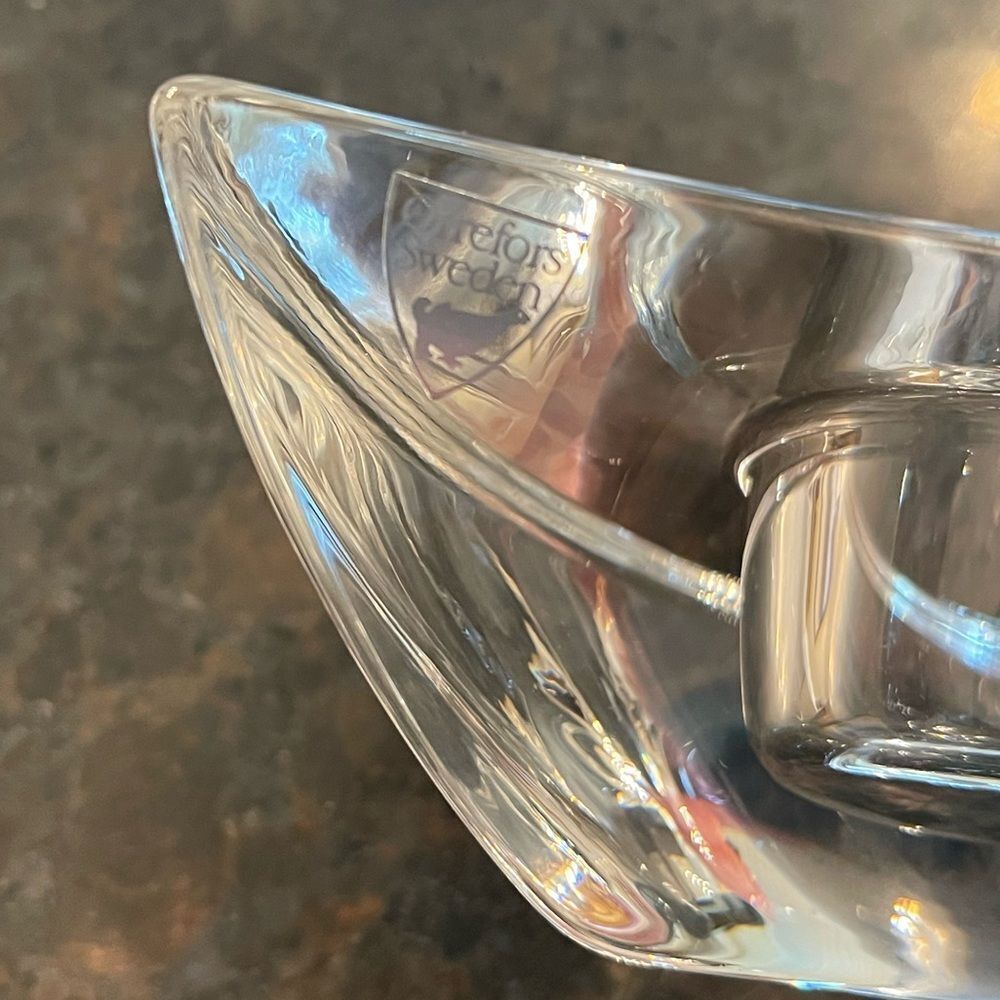 Vintage Orrefors Sweden Crystal Drop Votive Tealight Holder 90s  Martti Rytkonen - Picture 9 of 16